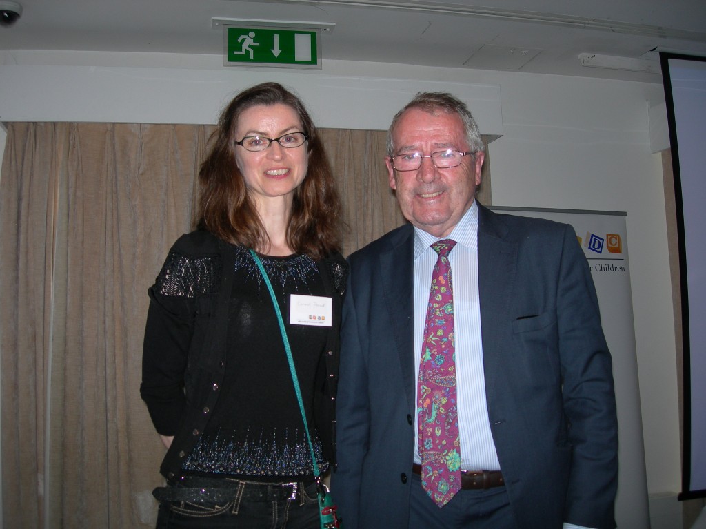 Dr Carmel Parnell winner of the O'Mullane prize with Professor O'Mullane