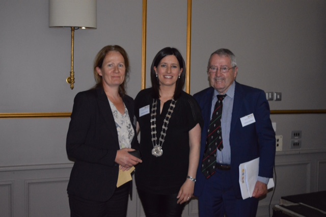 O'Mullane Competition Winner 2017 Dr. Evelyn Crowley with Dr. J Mc Cafferty and Prof. O'Mullane